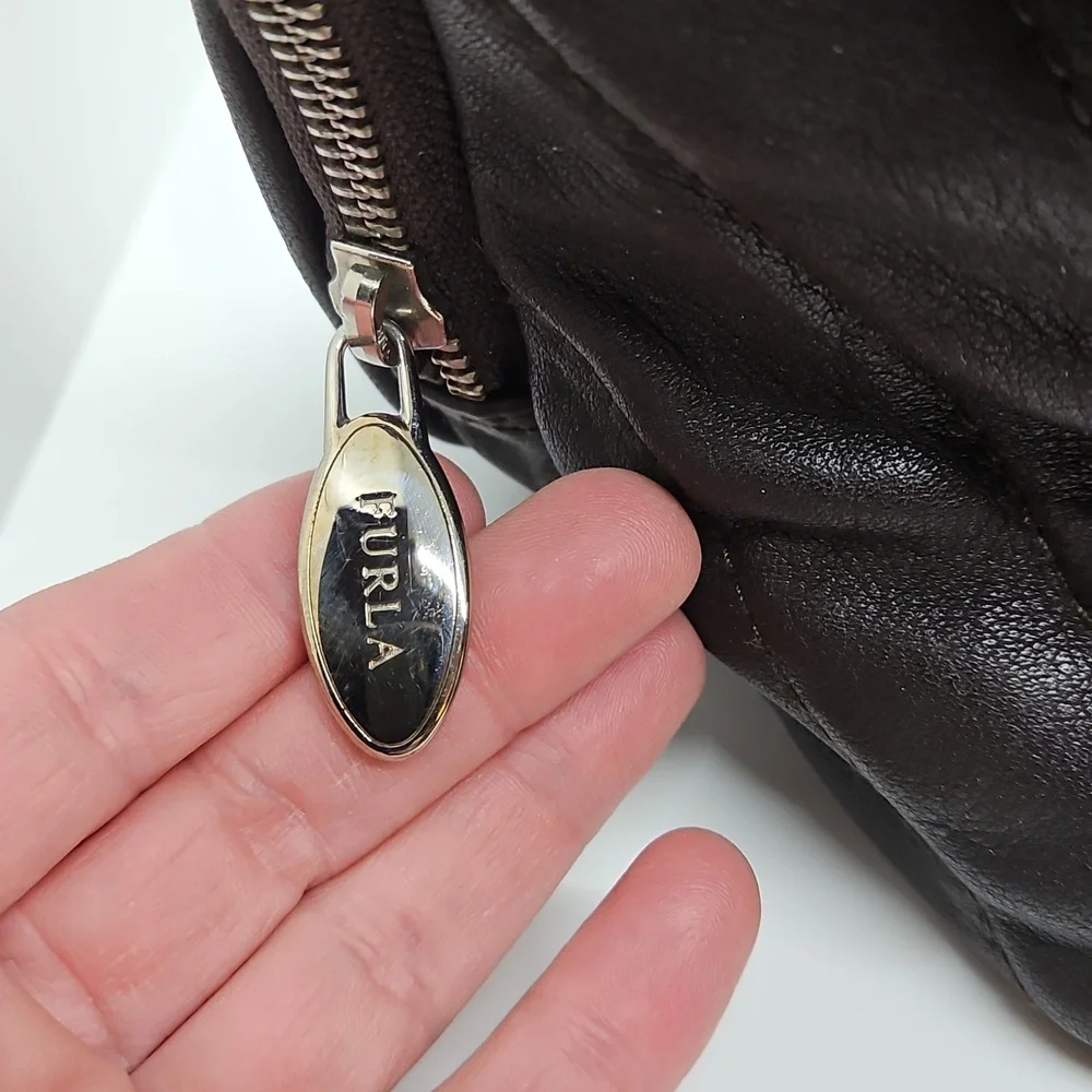 Brown leather Furla bag EUC - Picture 4 of 9
